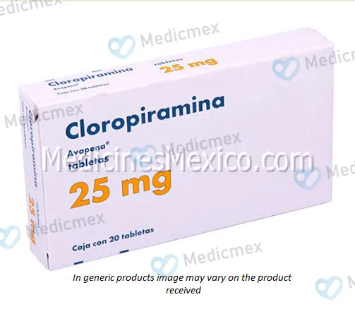 Avapena Chloropyramine generic 25 mg 40 tabs
