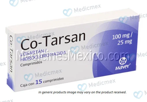Hyzaar Losartan/Hidrochlorothiazide Generic 100/25 mg 30 tabs