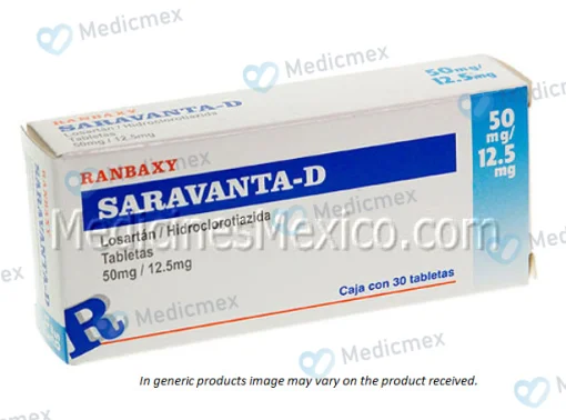 Hyzaar Losartan/Hidrochlorothiazide Generic 50/12.5 mg 30 tabs.