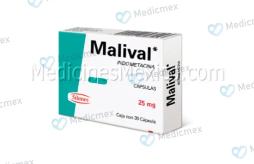 Malival indomethacin 25 mg 30 Caps