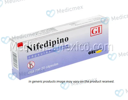 Nifedipine generic 10 mg 20 Tabs