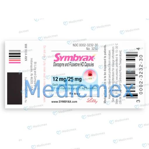 Symbyax Olanzapine Fluoxetine 12/25 mg 14 Caps